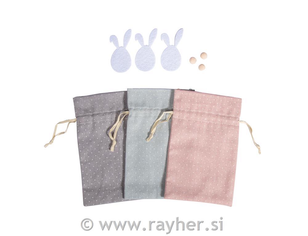 Ustvarjalni set; Vrečke z zajčki, set 3