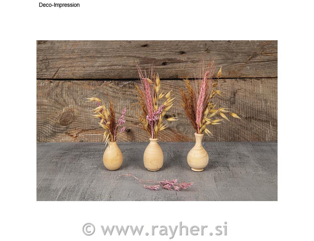 Lesene mini vaze, 4,8-6,4cm, set 3