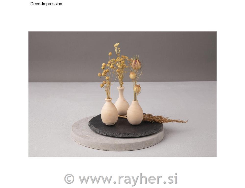 Lesene mini vaze, 4,8-6,4cm, set 3