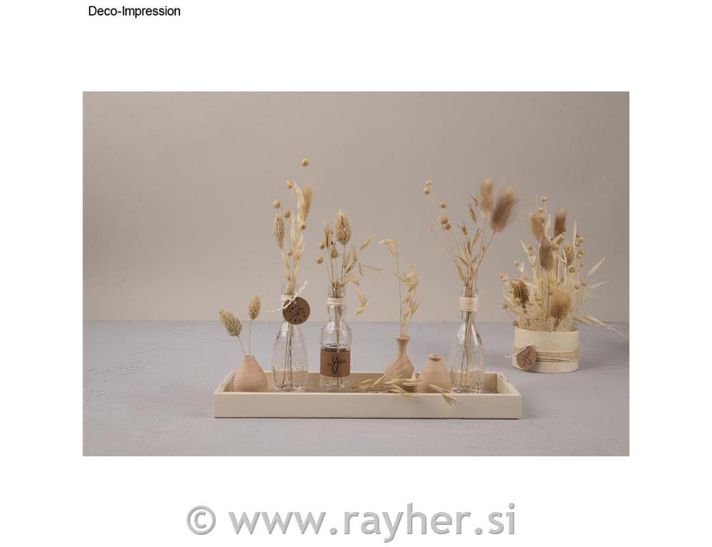 Lesene mini vaze, 4,8-6,4cm, set 3