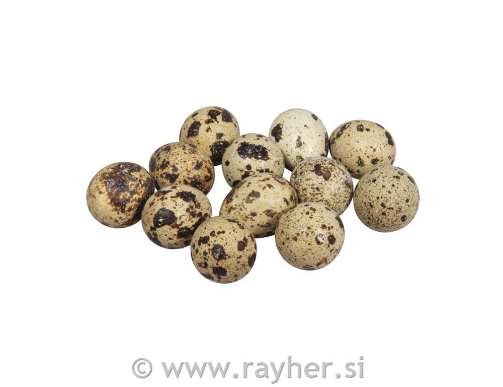 Prepeličja jajca, votla, 2,5x3 cm, set 12