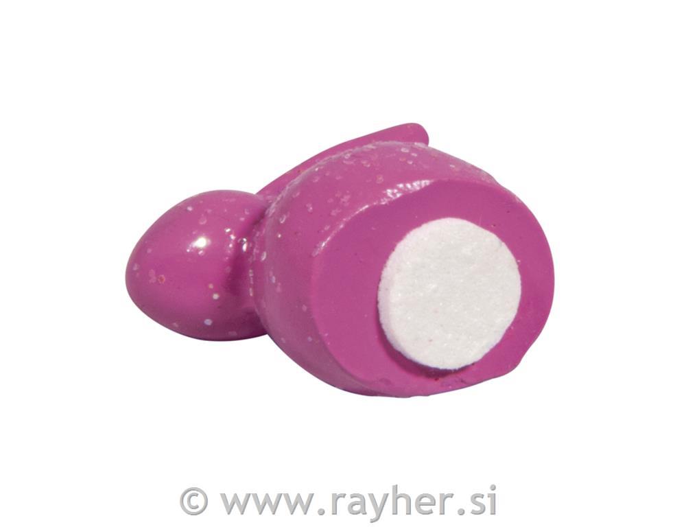 Zajčki, barvni, 2x1,8 cm, set 6