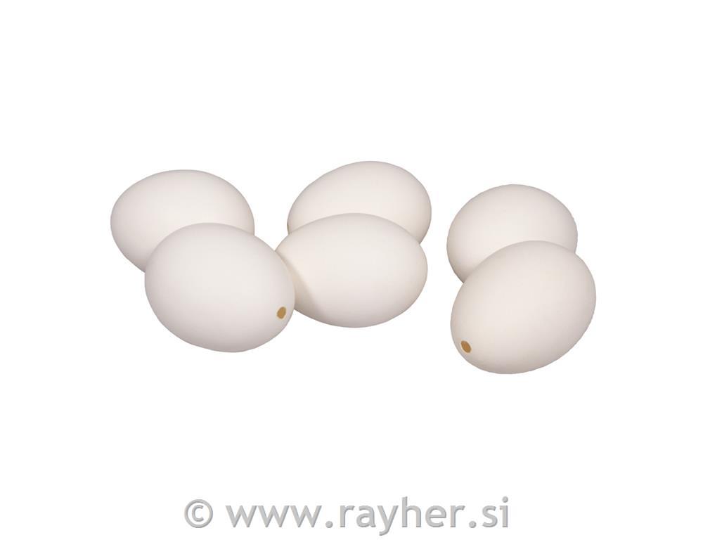 Deco Chicken eggs, hollow, 4.5x5.8cm, box 6pcs