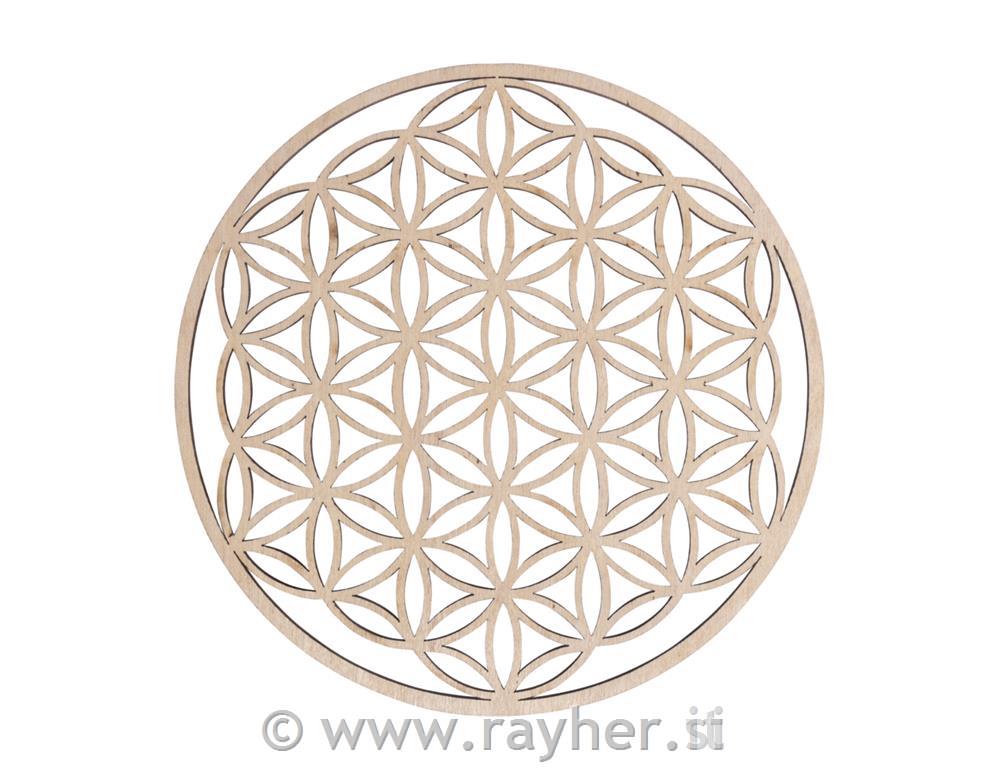 Lesena dekoracija "Flower of Life", 15cm