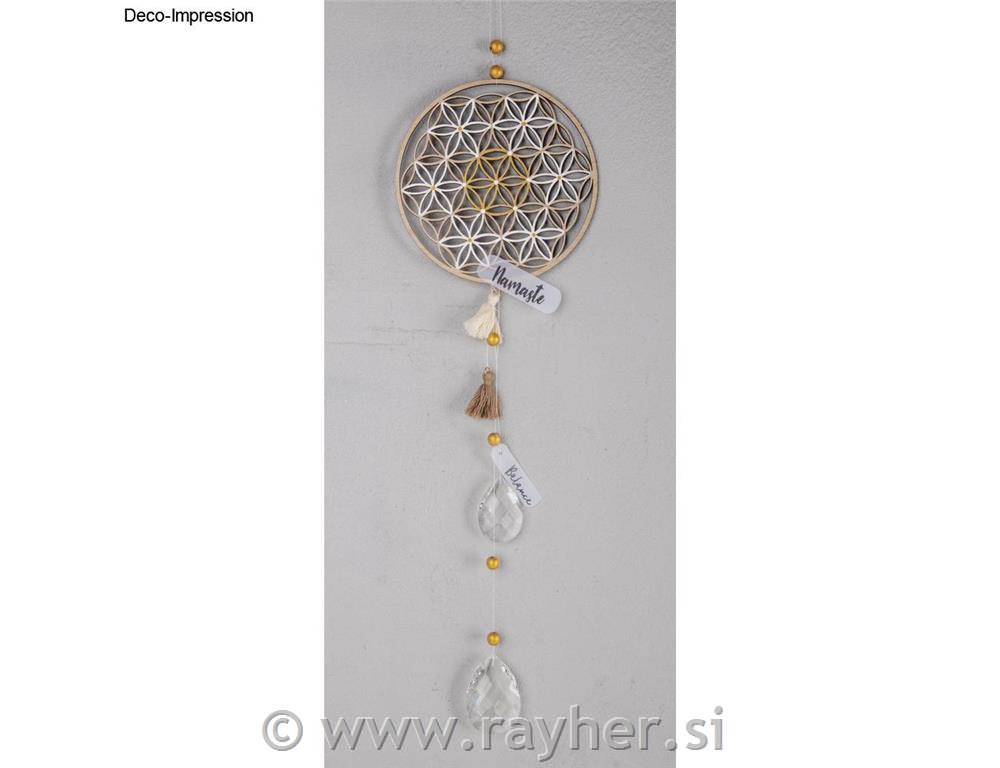 Lesena dekoracija "Flower of Life", 15cm