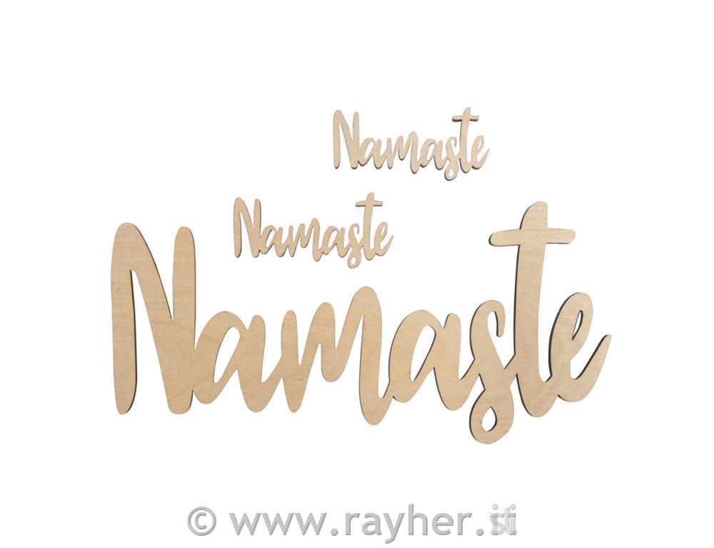 Lesen napis "Namaste", 8x3,8cm + 25x12cm, set 3