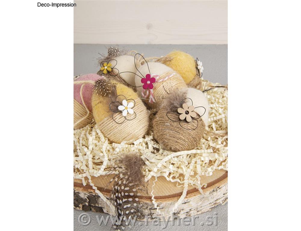 Wooden shapes Blossoms, FSC Mix Credit,natural, o1-2.5cm, assorted, tab-bag 26p