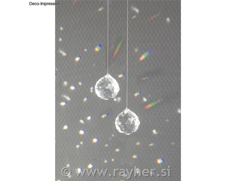 Kristali za obešanje, 3x3,5 cm, + najlonska nit, set 2