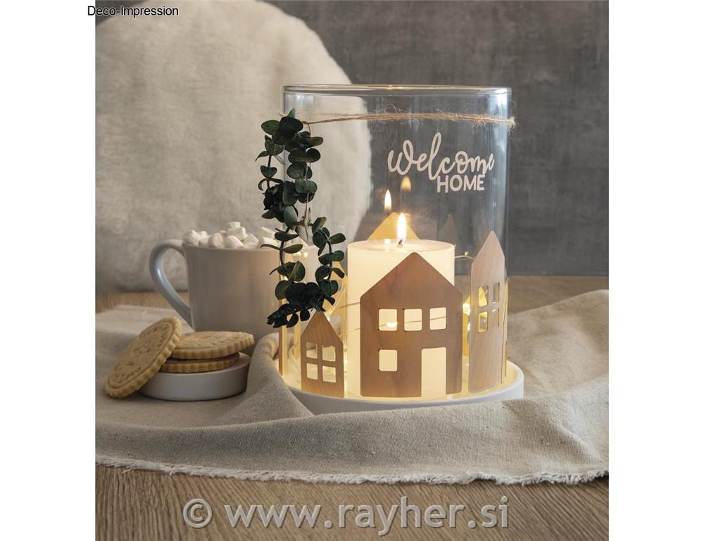 Glass vase, 15cm o, 20cm, cylindrical sh