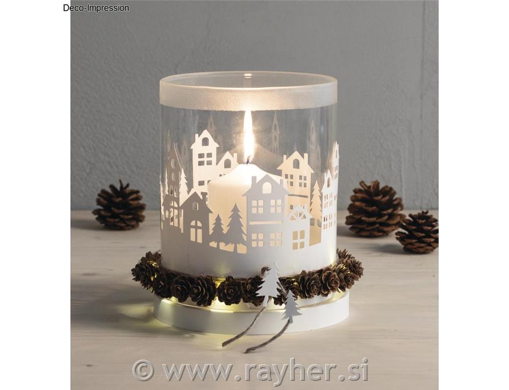 Glass vase, 15cm o, 20cm, cylindrical sh