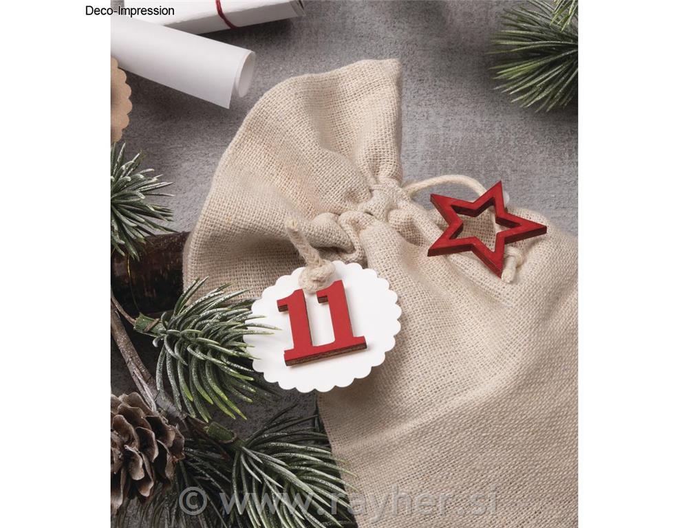 Leseni okraski Zvezde 1,2-4 cm 17 kosov