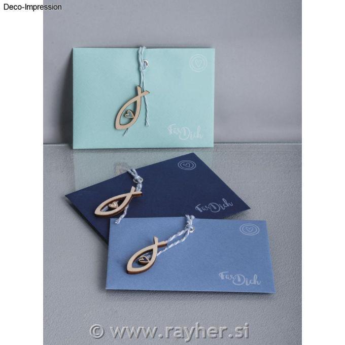 Leseni okraski Ribe 4-6 cm, 16 kosov