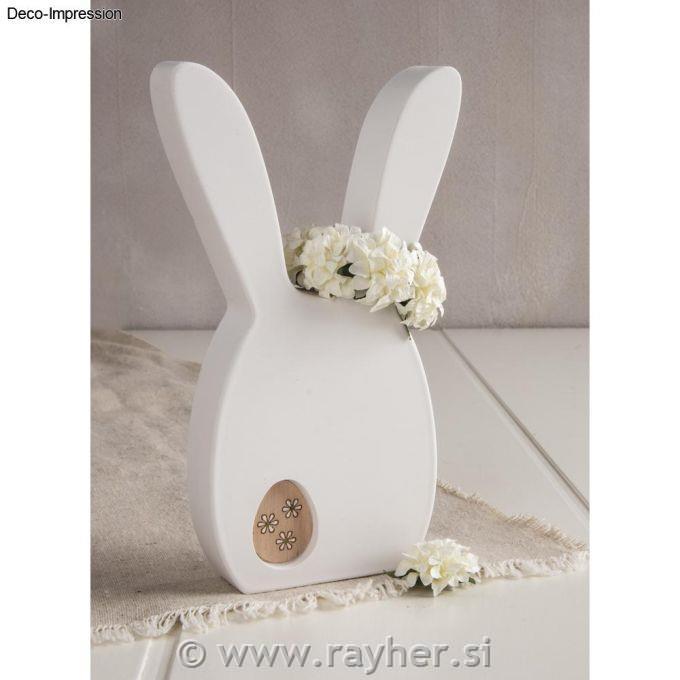 Okraski iz furnirja Velikonočna jajca, 2-8 cm, deb. 1mm, 18 kosov