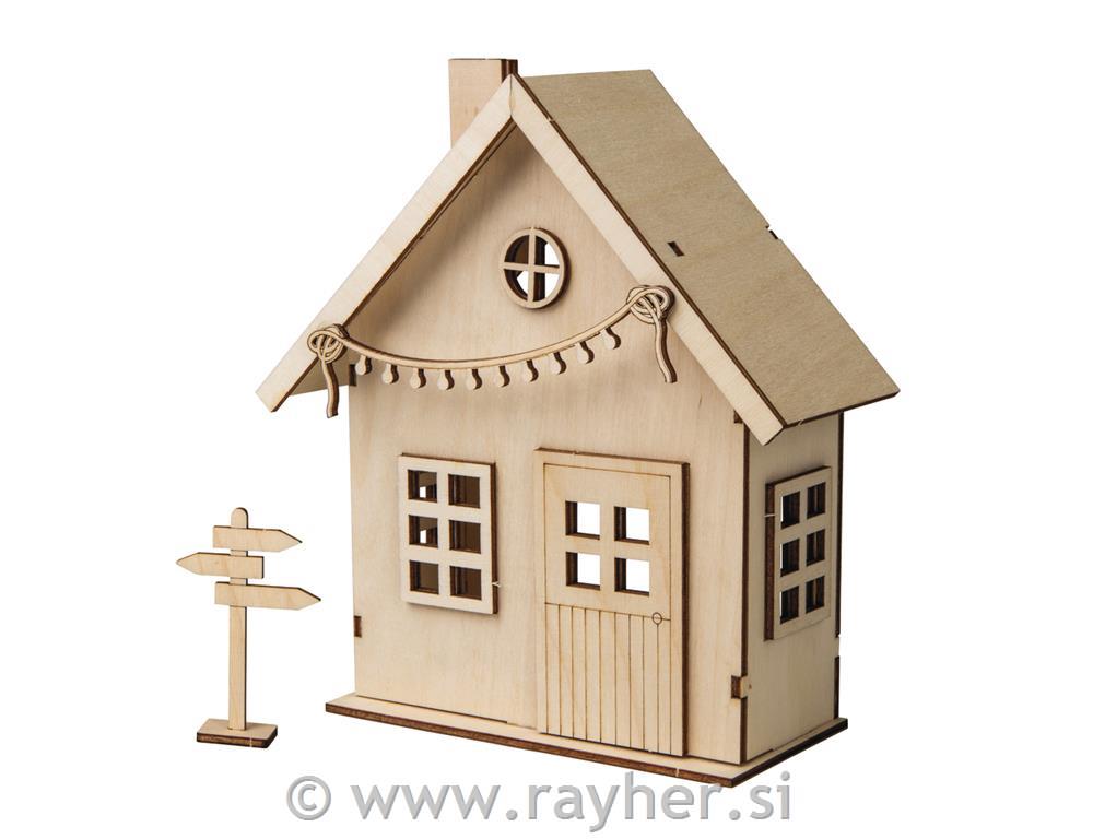 Leseni set za hiško škratov, 13.5x6.5x17.5cm