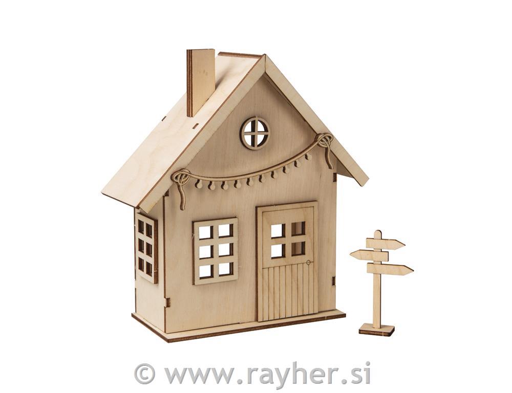 Leseni set za hiško škratov, 13.5x6.5x17.5cm