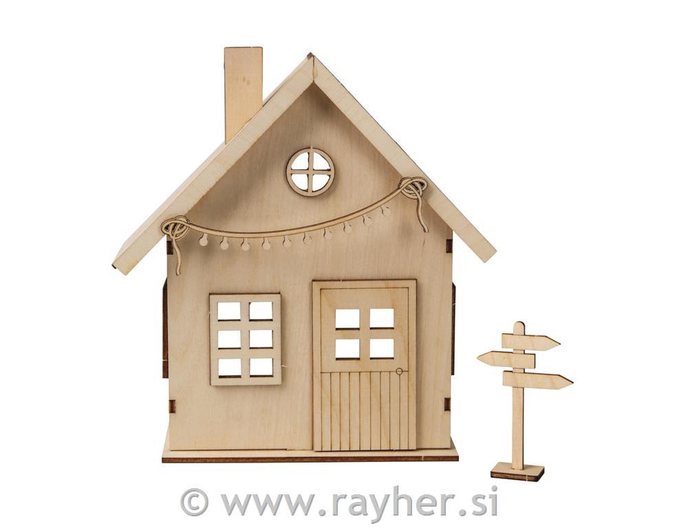 Leseni set za hiško škratov, 13.5x6.5x17.5cm