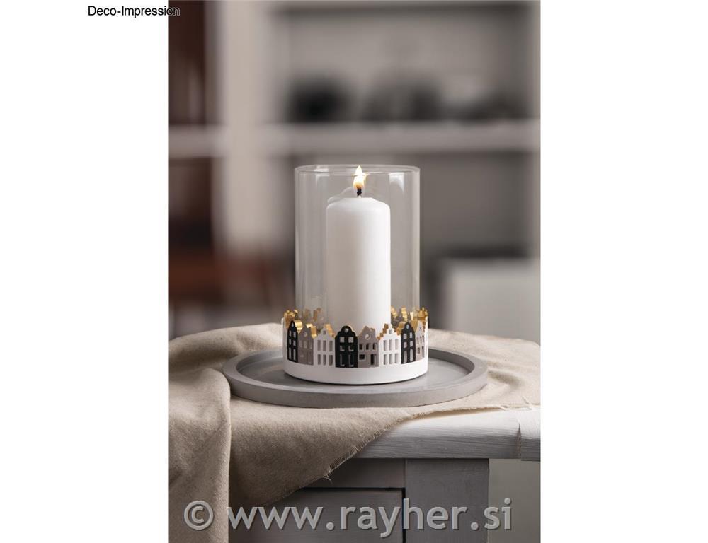 Steklena vaza 11cm o, 18cm