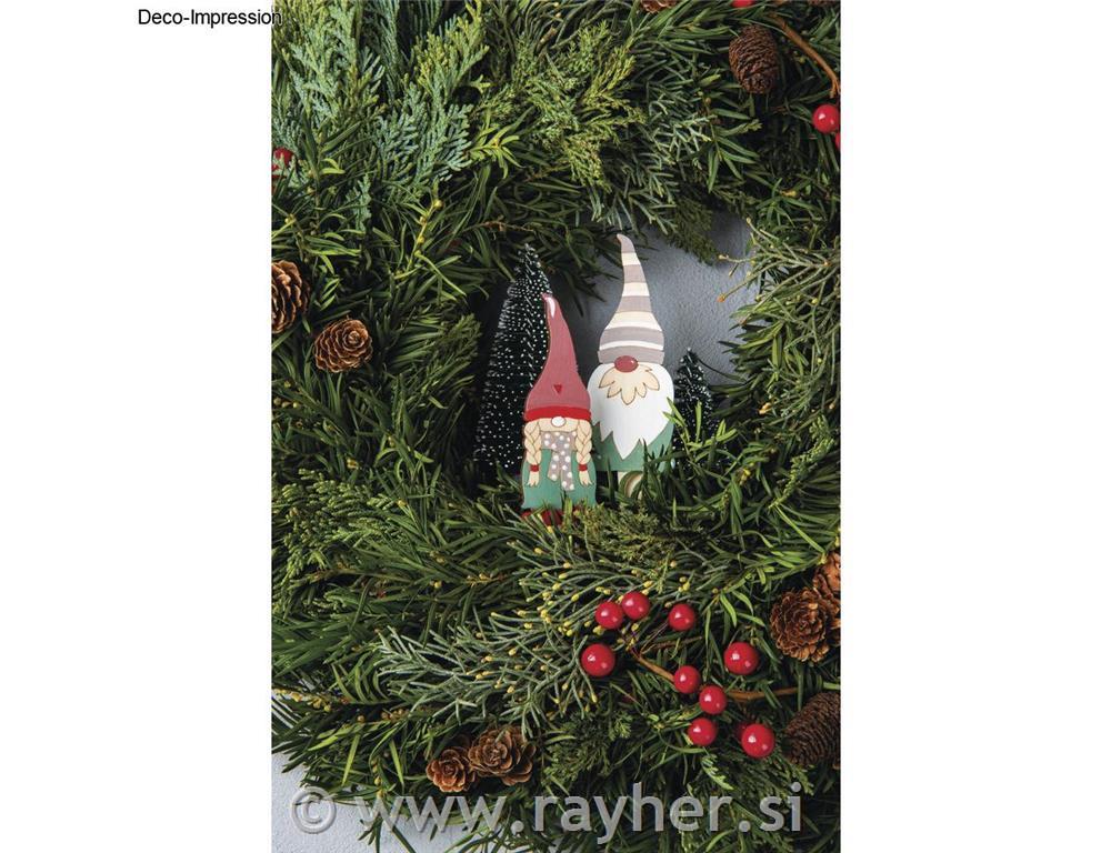 Lesena dekoracija, Palčki, 13.3-15cm, set 6