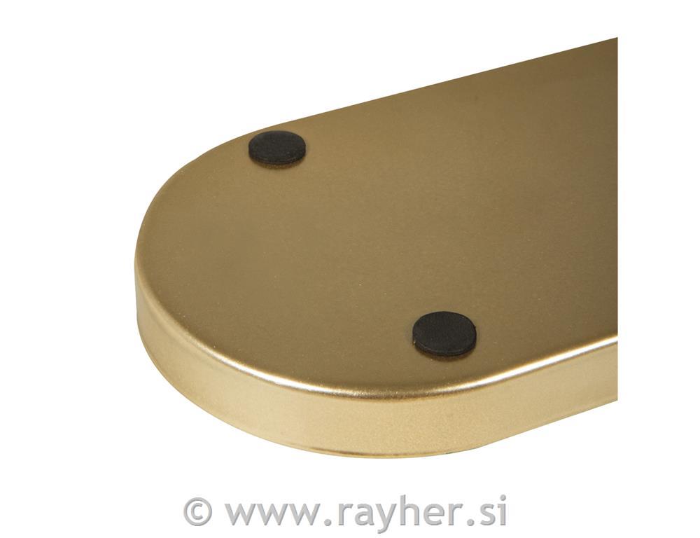 Kovinski pladenj, 28x10x1.5cm, dvobarven, z gumijastimi penastimi podložkami