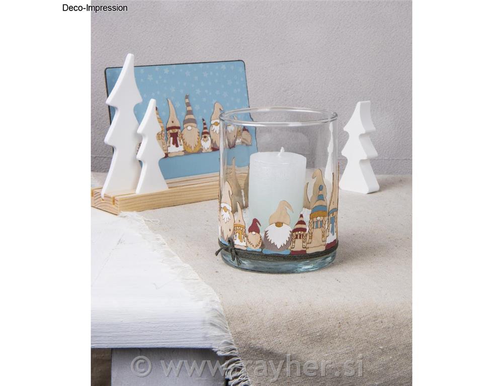 Wood veneer strip Gnome family, natural, 2x9.2x5.4+13.2x5.4cm each, 4pcs