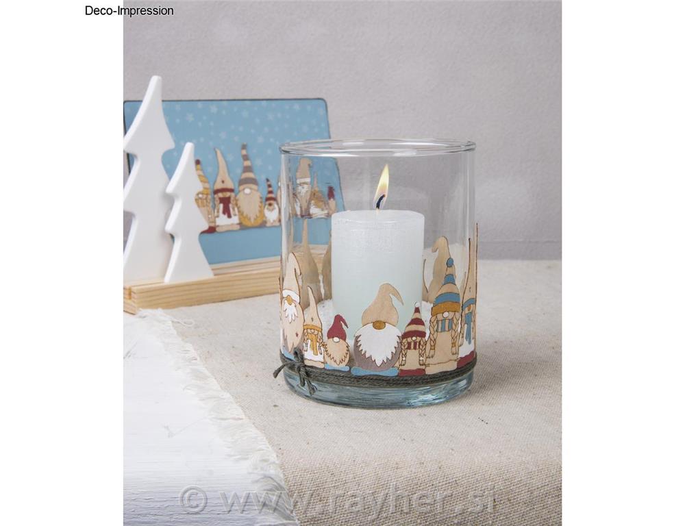 Wood veneer strip Gnome family, natural, 2x9.2x5.4+13.2x5.4cm each, 4pcs