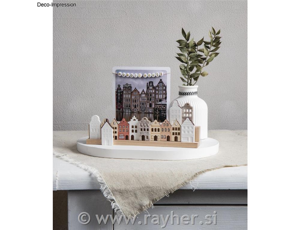 Leseni okras Nordic+vrvice, set 2, 10.2x4.2 + 13.8x4.2cm