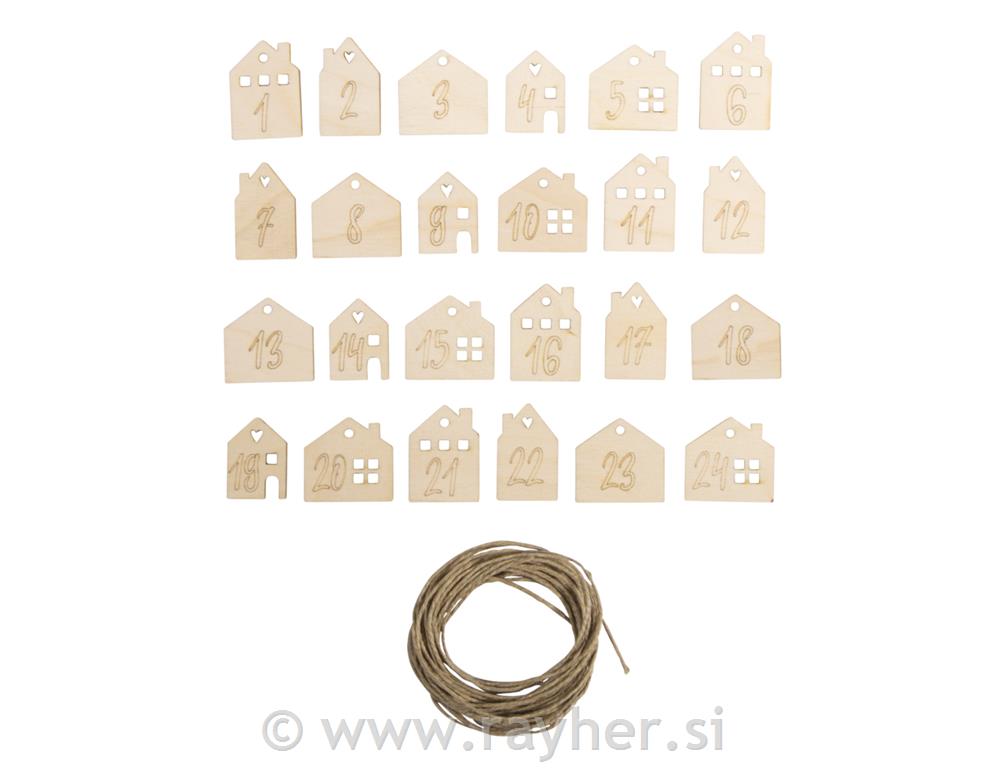 Adventne številke, hiške, 2.2-2.6cm