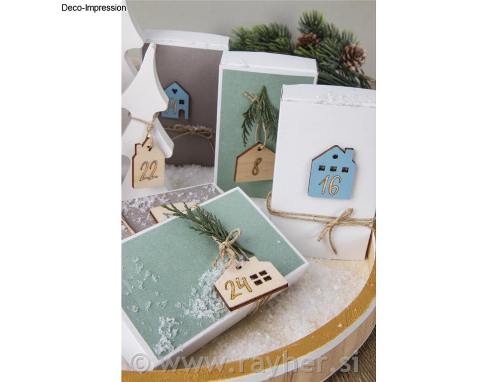 Adventne številke, hiške, 2.2-2.6cm