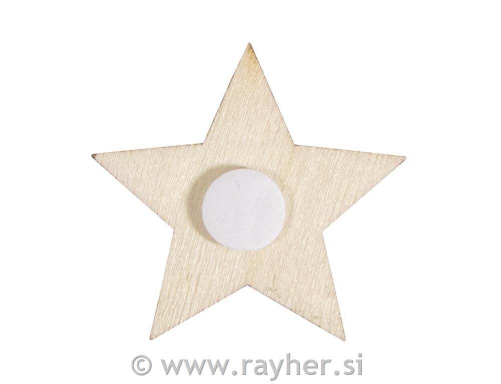 Leseni okraski, zvezde, set 12