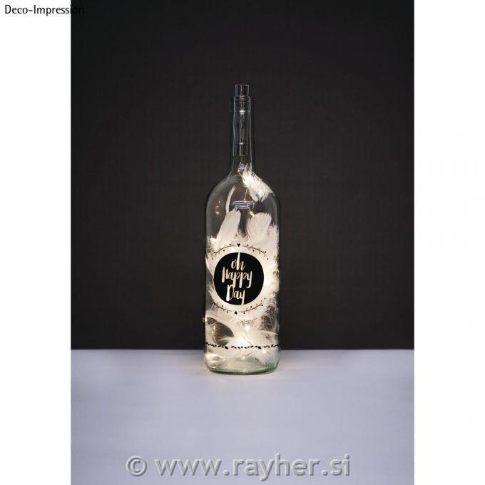 Nalepke peel-off "Happy", 10x16cm, 2 lista