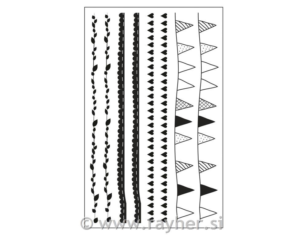 Nalepke peel-off Bordure, 10x16cm, 2 lista