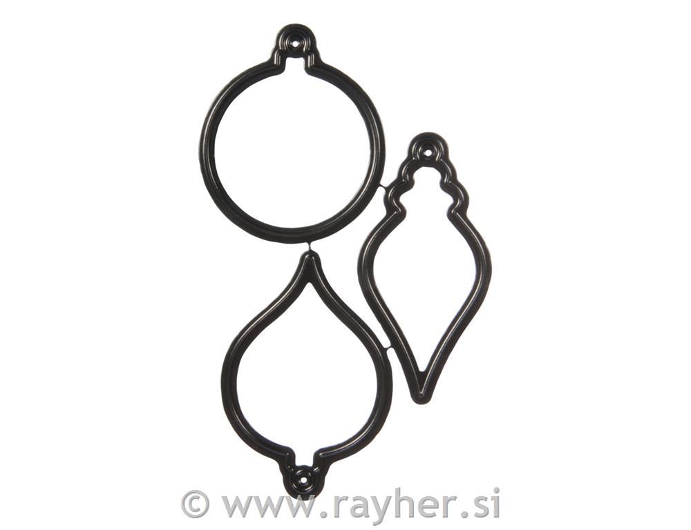 Rezalna šablona Rayher, Božični balončki, 3 kosi