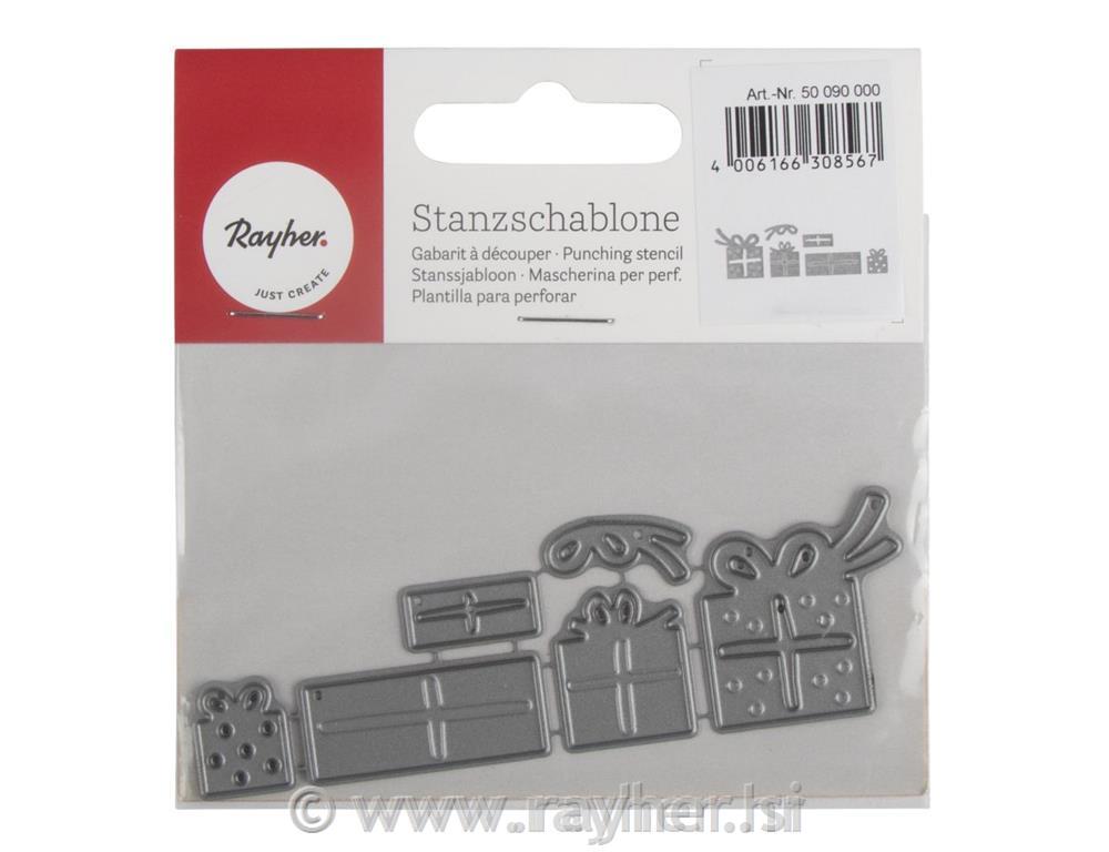 Rezalna šablona, Darila in pentlja, set 6