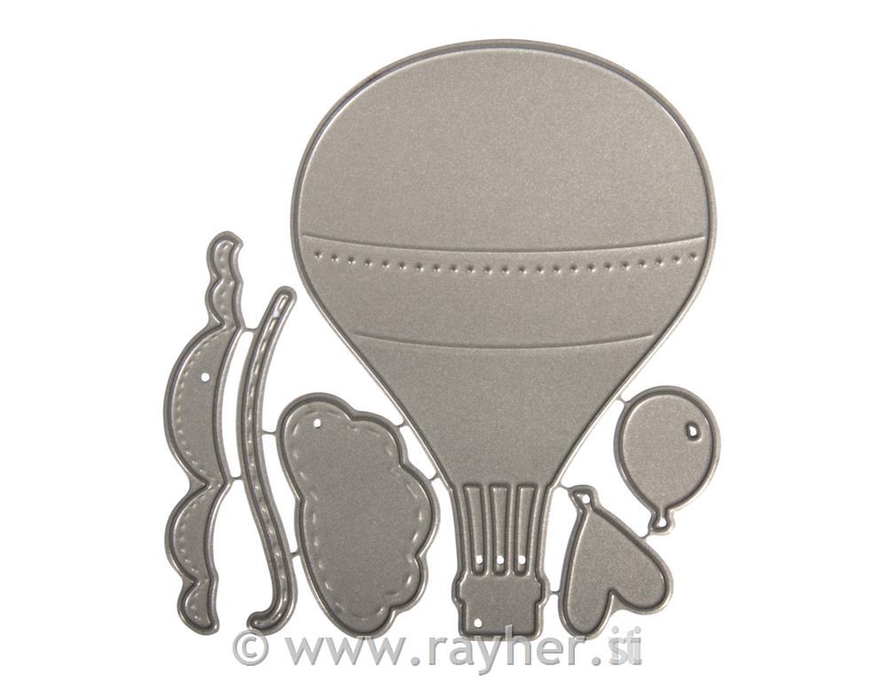 Set of punch templates: Balloon1.4x2cm-6x8.6cm, tab-bag 6pcs