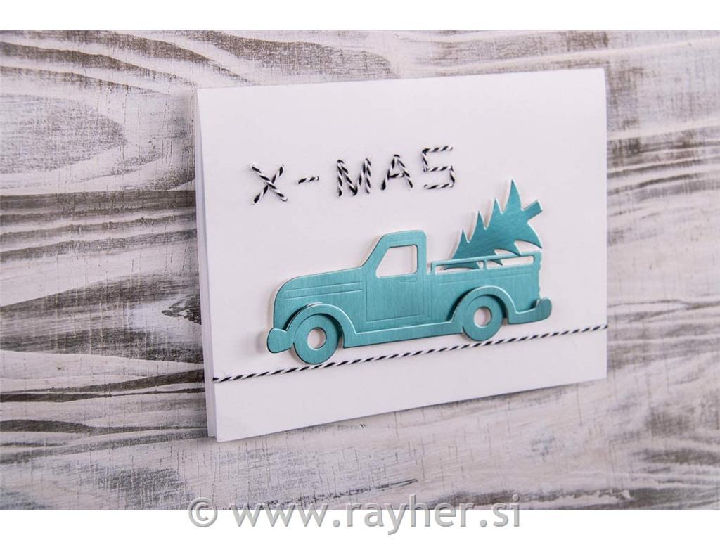 Rezalna šablona, tovornjak s smrečico 4 delna