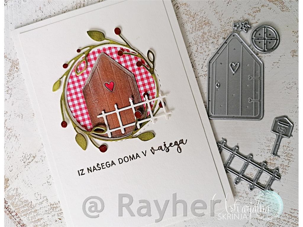 Rezalne šablone Rayher, Venec z listi, cca 7.5cm, set 5