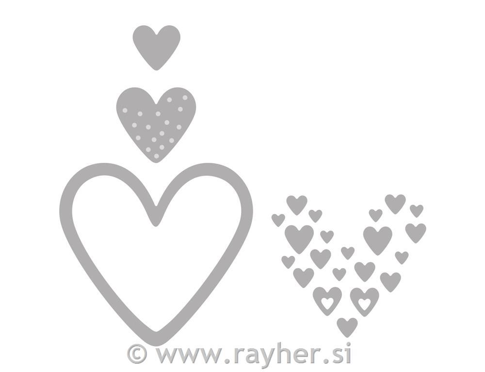 Rezalne šablone Rayher, Srčki