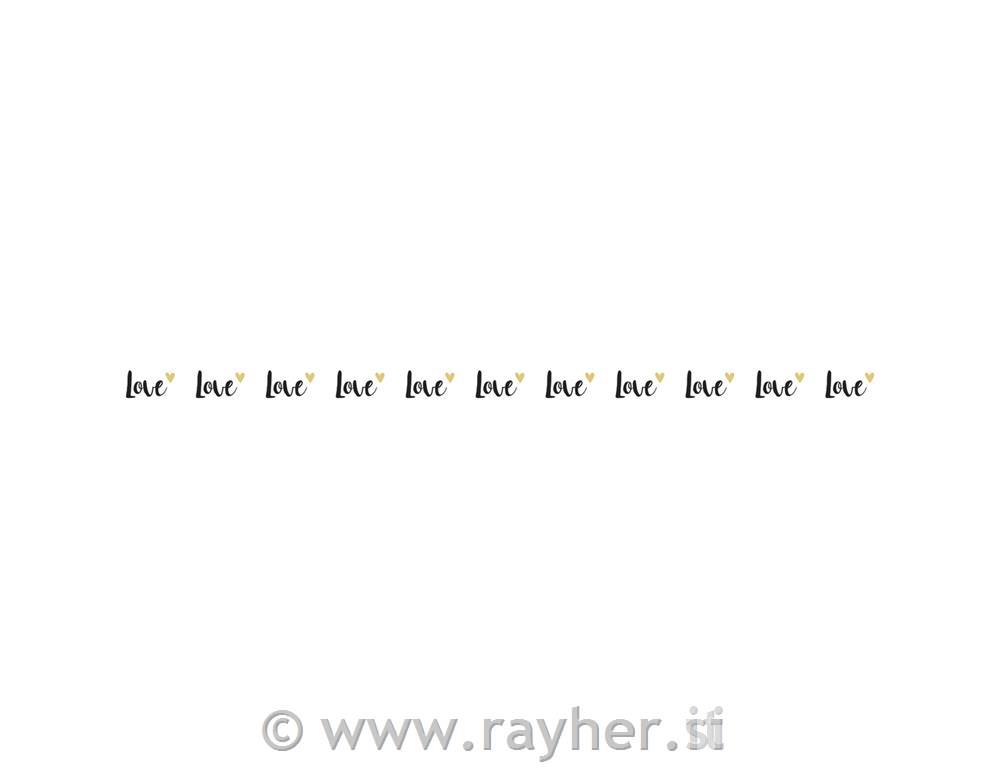 Washi Tape Love, 15mm, 10m