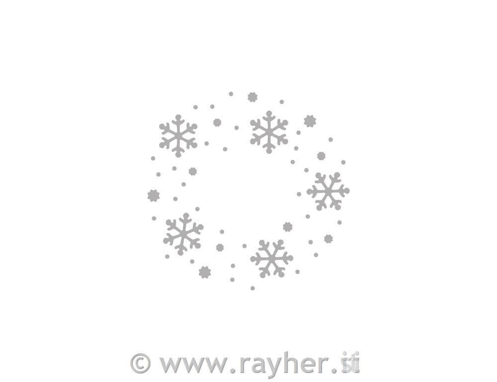 Rezalna šablona Rayher, Venček snežink