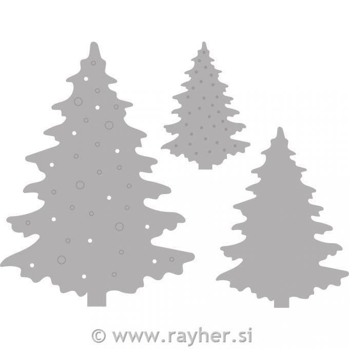 Cutting Die Christmas tree set 3