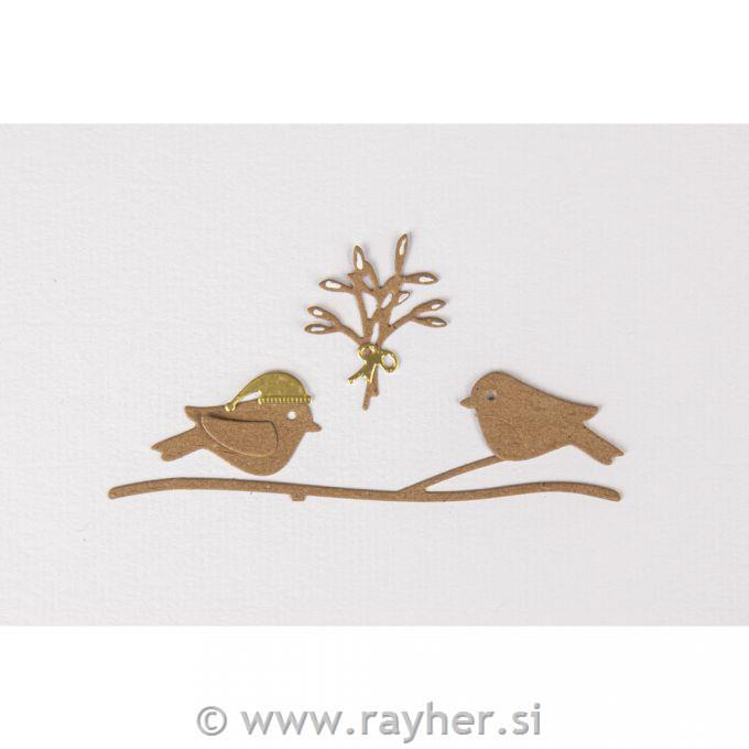 Rezalne šablone Zimski ptički 8-delna 0,2-10,3 x 0,2-3,6 cm