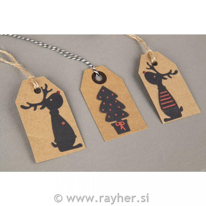 Rezalne šablone Praznična jelenčka, set 4