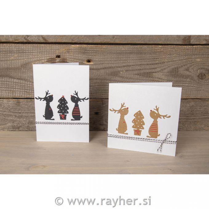 Rezalne šablone Praznična jelenčka, set 4