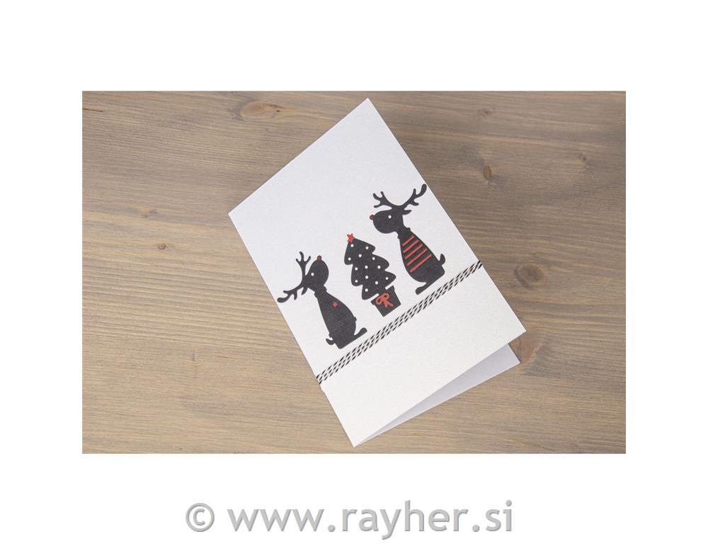 Rezalne šablone Praznična jelenčka, set 4