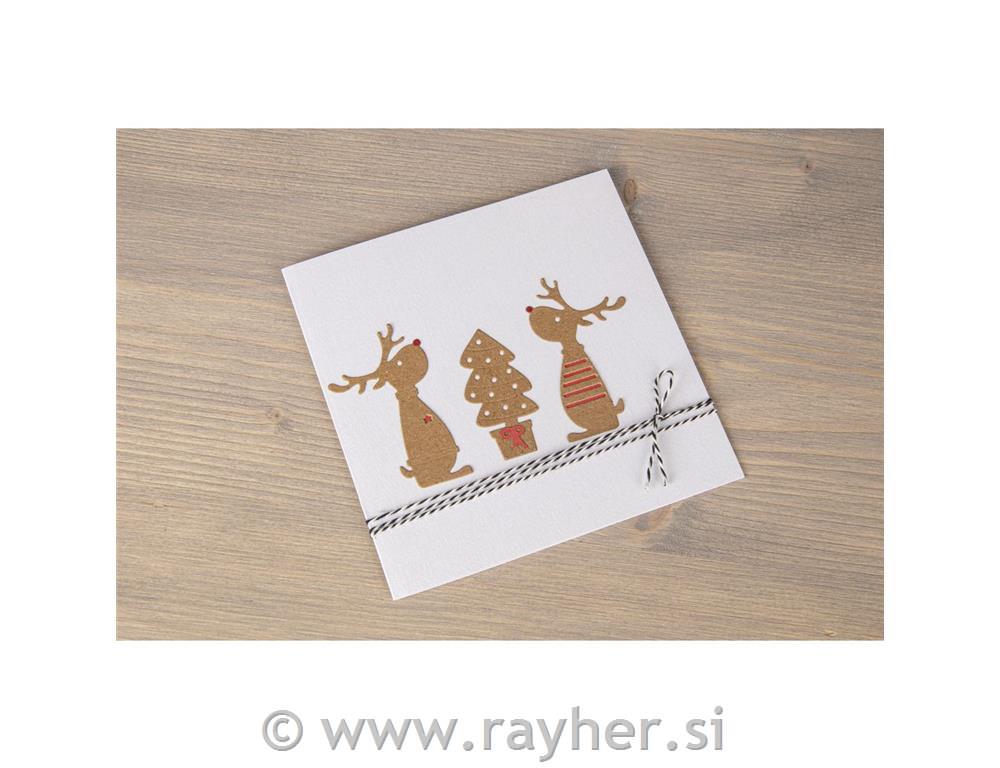 Rezalne šablone Praznična jelenčka, set 4