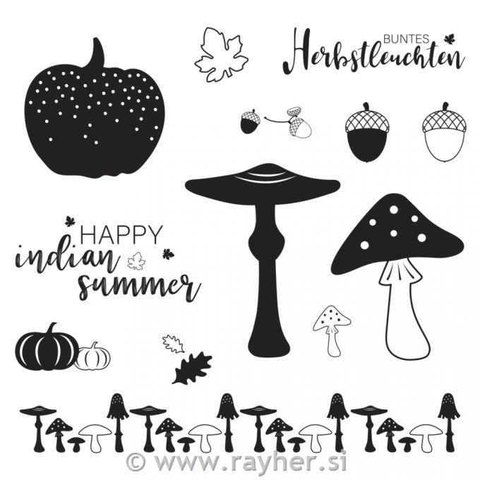 Štampiljke Jesenski plodovi 13 motivov