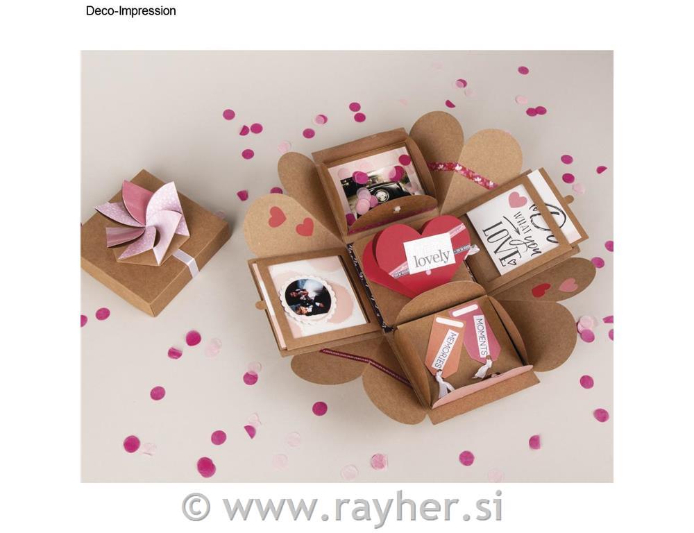 DIY Explosionsbox, kraft, 12x12x12cm, 16
