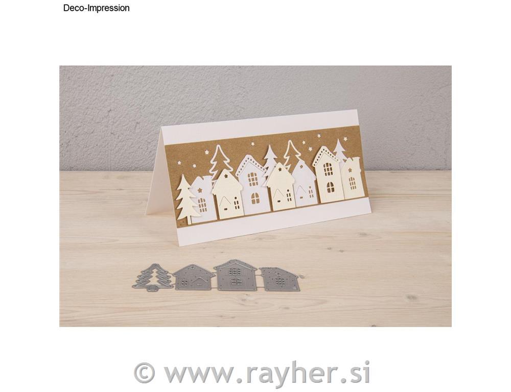 Rezalna šablona Zimske hišice