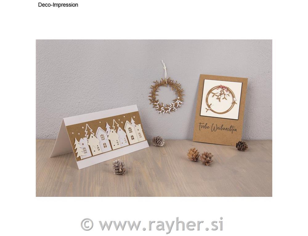 Rezalna šablona Zimske hišice