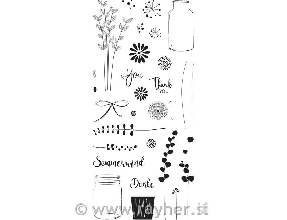 Štampiljke Botanical, 30 motivov